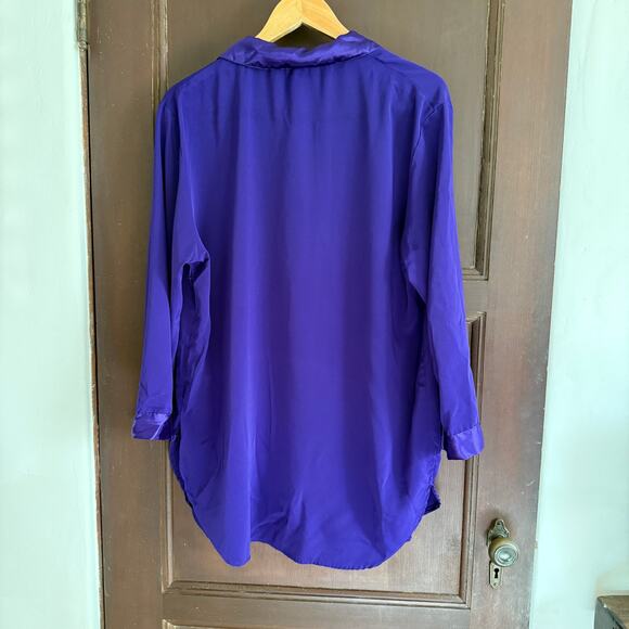 90s Vintage VICTORIA'S SECRET | Gold Label Purple Satin Nightgown |  Medium - Picture 2 of 5